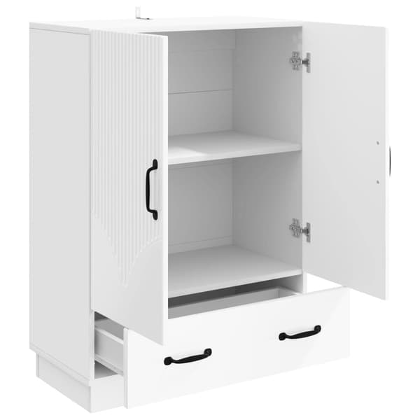 Sideboard Vit högglans 66 x 34,5 x 92 cm Konstruerat trä
