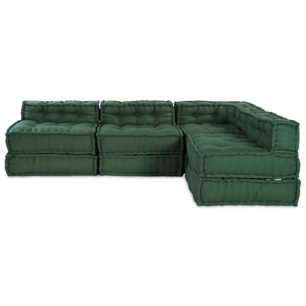 Modulsofa enhet 4 pcs Grön Tyg