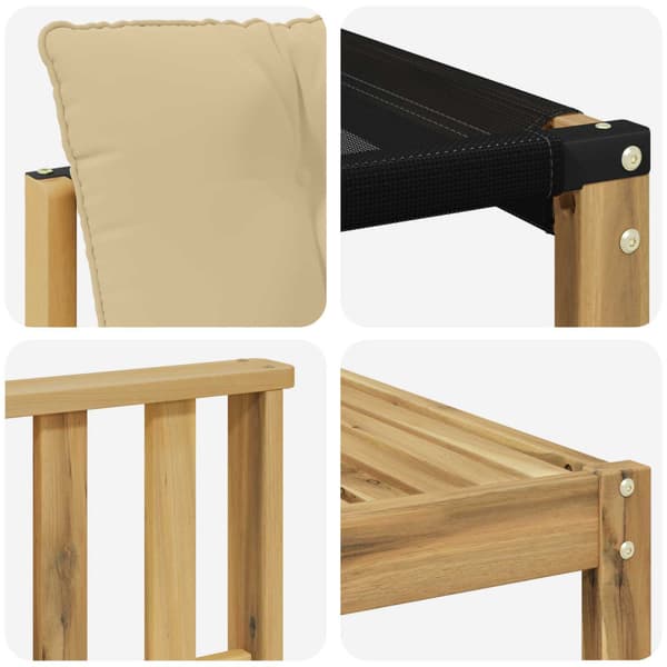 Utomhussoffset med kudde 7 pcs Vit och Beige
