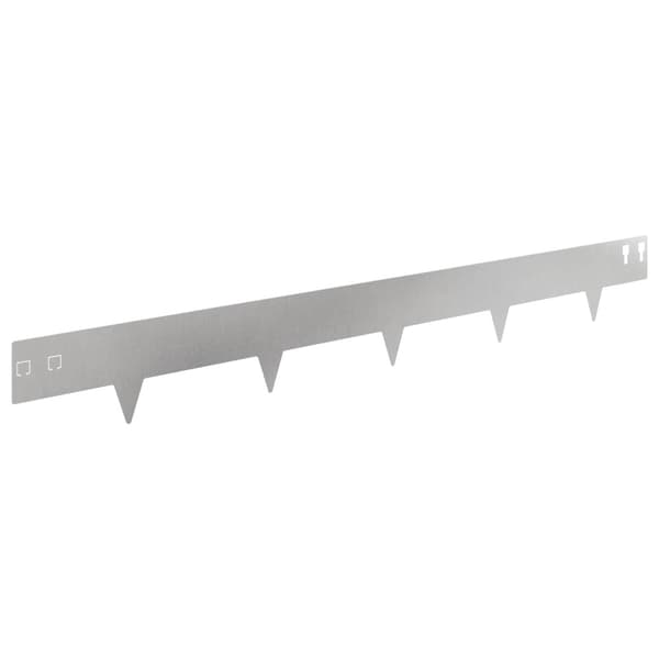 Kant för gräsmatta 50 pcs 100 x 12 cm Stål Silver