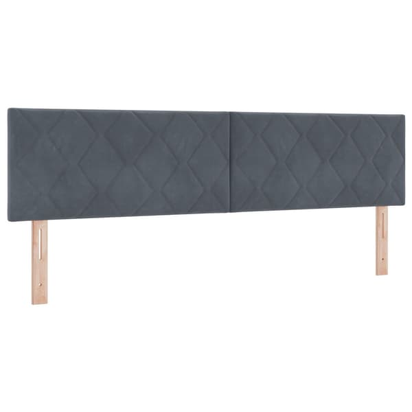 Huvudgavel Mörkgrå 180 cm Sammet