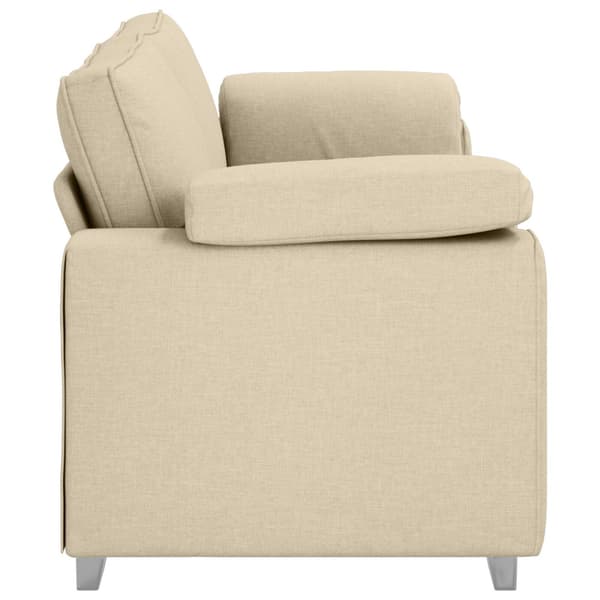 3-Sits soffa Kräm 220 cm tyg