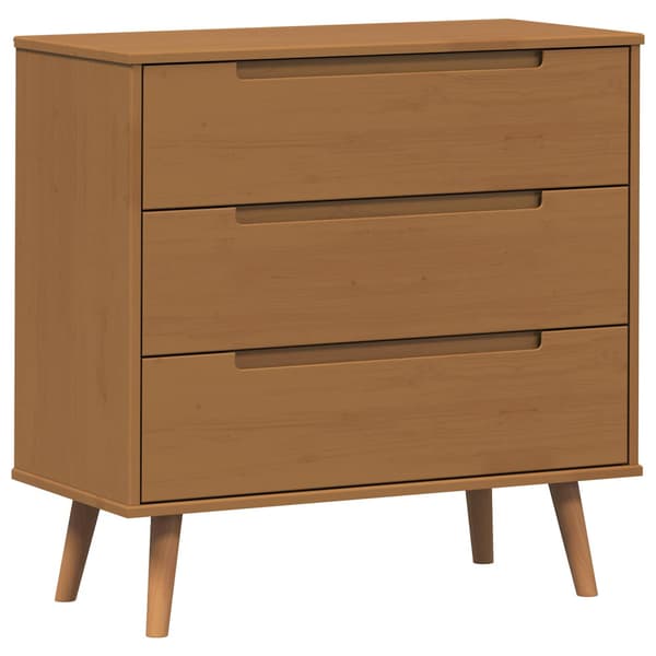 Kommode MOLDE Karamell 80 x 40 x 80 cm Massiv furu