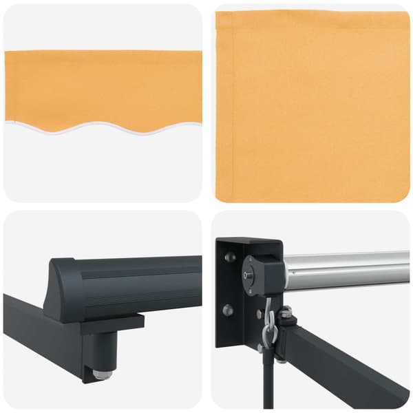 Utdragbar markis Sand 4 × 3 m 100% Polyester och Aluminium