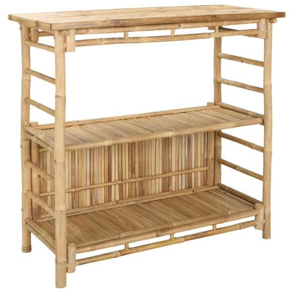 Utebarbord och stolar 3 st Naturlig Bambu