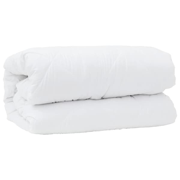 Duntäcke med Kuddar med kudde 3 pcs Vit Mikrofiber