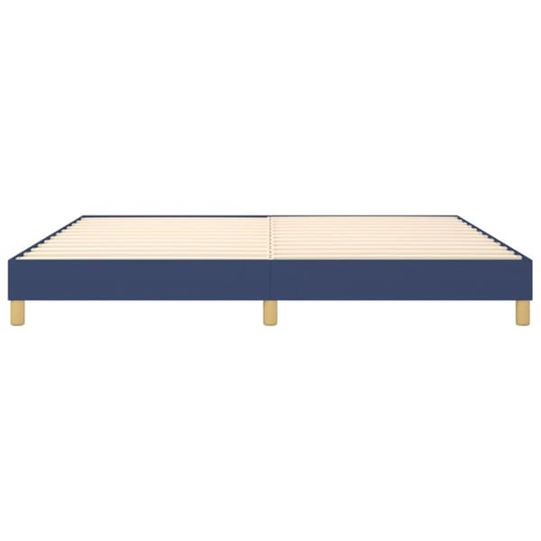 Boxspring-sängram blå 200x200 cm tyg