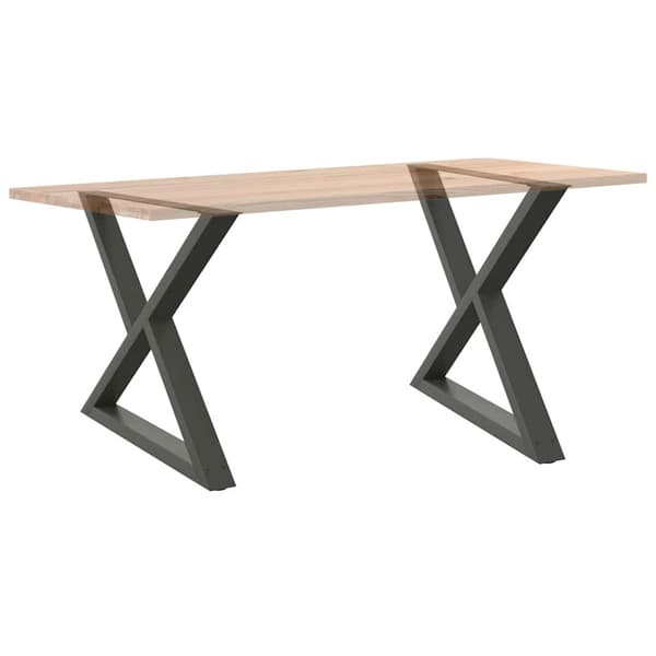 Matbordsben 2 st antracit 90x(72-73,3) cm stål