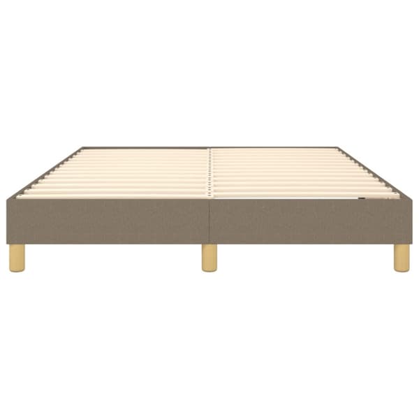 Boxspring-sängram taupe 140x190 cm tyg