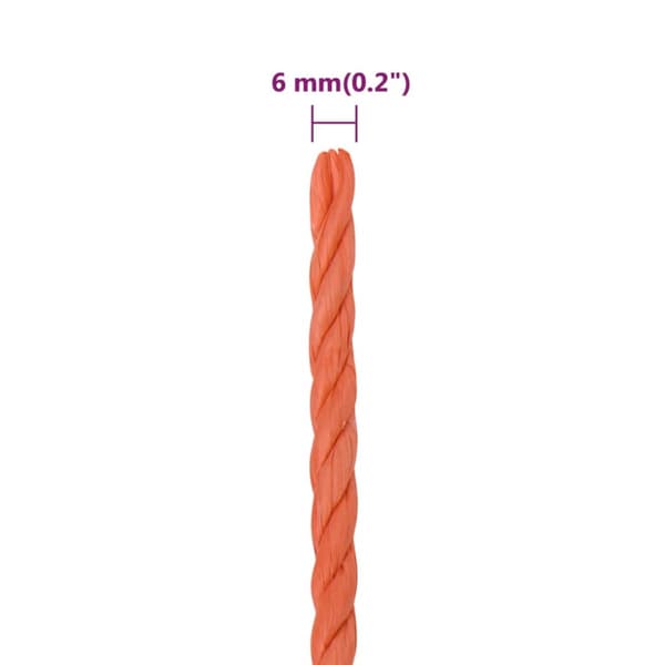Rep orange 6 mm 50 m polypropylen
