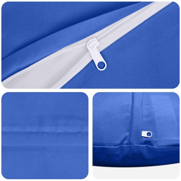 Kuddöverdrag 6 st HEERLEN Kungsblå Ø 60 cm Polyester