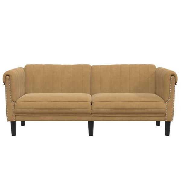 Soffa 2-sits brun konstmocka