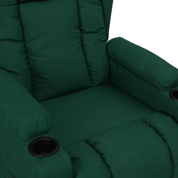 Reclinerfåtölj mörkgrön tyg