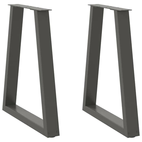 Matbordsben V-formade 2 st antracit 60x(72-73,3) cm stål