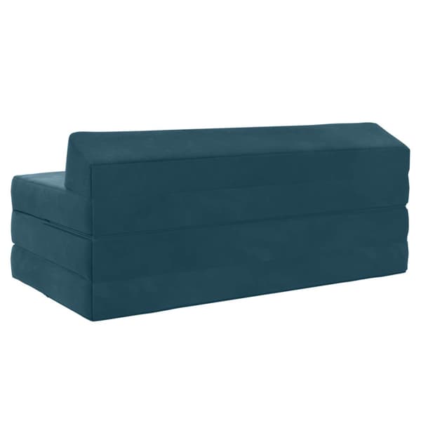 Fällbar Soffbed Blå 120 x 60 x 49 cm Tyg
