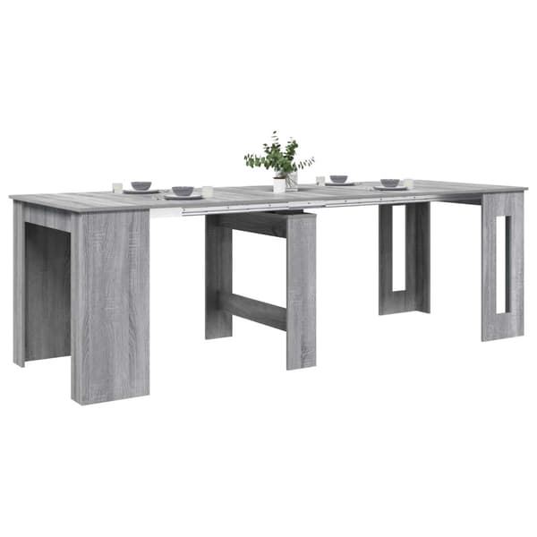 Matbord 240 x 85 x 75 cm Konstruerat trä Grå Sonoma Rektangulär