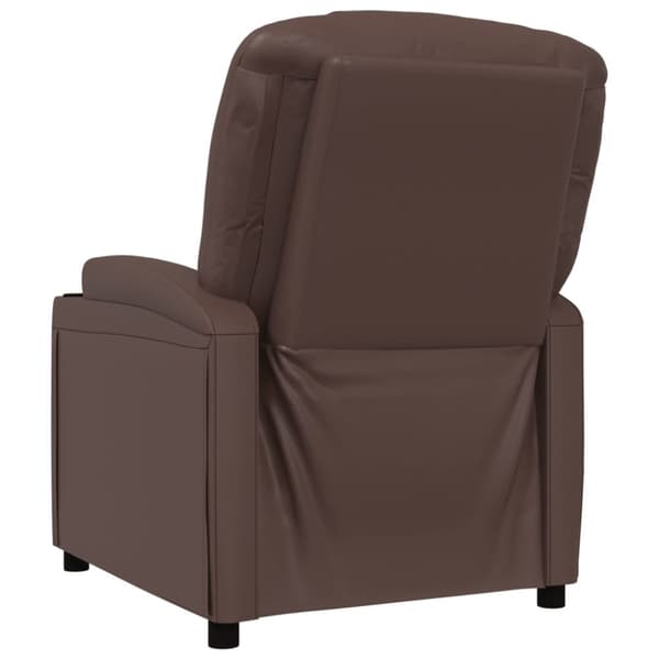 Reclinerfåtölj brun konstläder