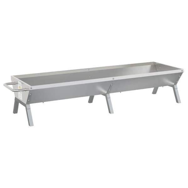 Grillbricka silver 158x42x31 cm rostfritt stål