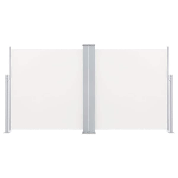 Infällbar sidomarkis gräddvit 100x600 cm