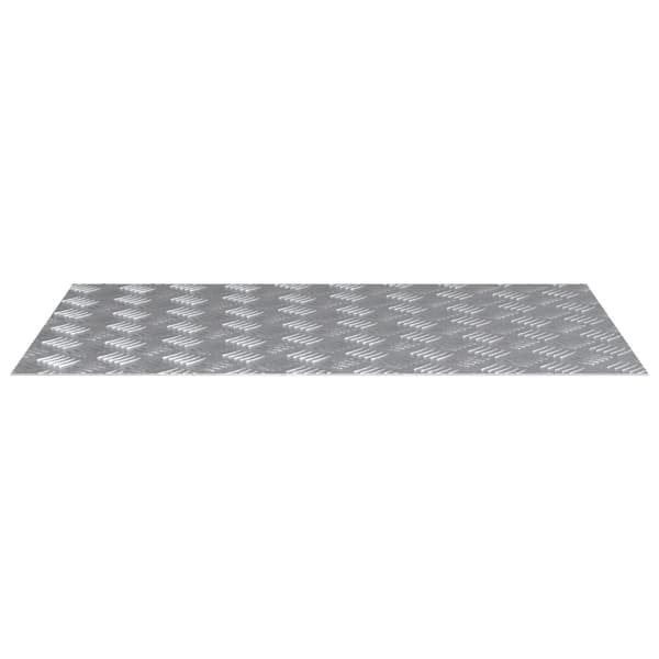 Trappsteg Rektangulär 4 pcs Silver 80 x 50 cm Aluminium