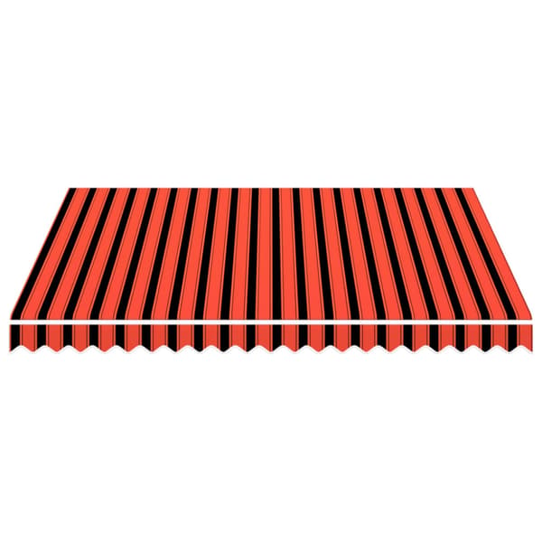 Markisduk orange och brun 3x2,5 m