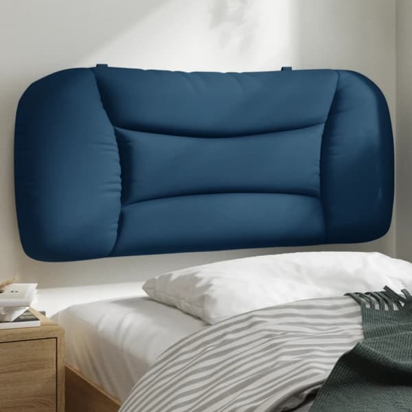 Headboard Cushion "Hvar" Blue 90 cm Fabric
