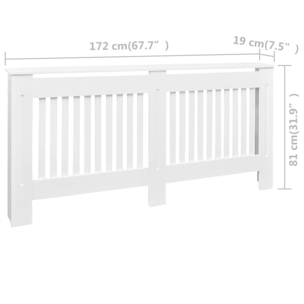 Elementskydd 2 st MDF vit 172 cm