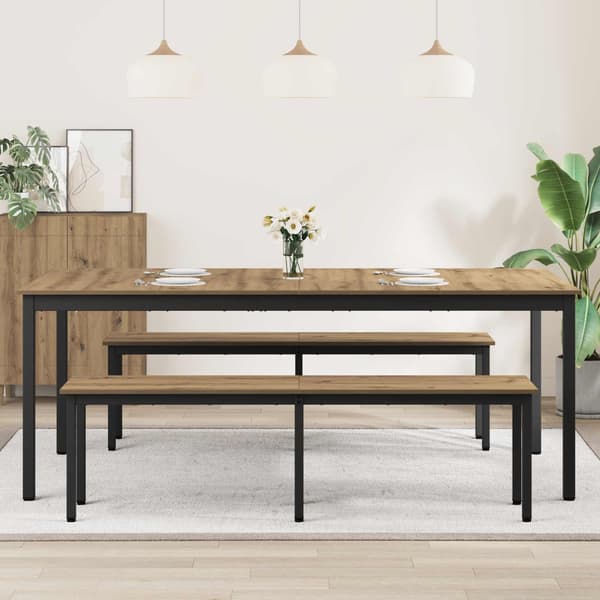 Matbord 200 x 100 x 75 cm Konstruerat trä Rektangulär