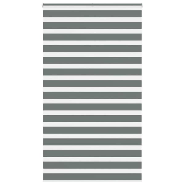 Rullgardin zebra mörkgrå 120x200 cm tyg bredd 115,9cm polyester