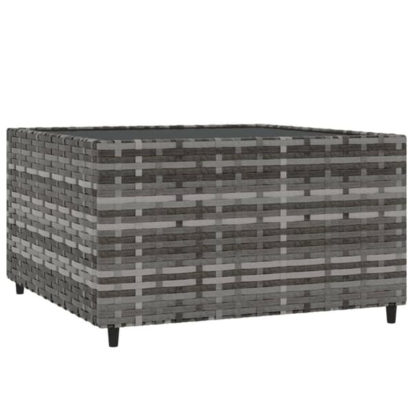 Loungegrupp med dynor 4 delar konstrotting grå