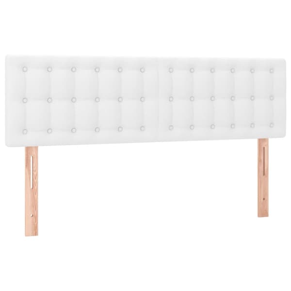 Ramsäng med madrass vit 140x200 cm konstläder