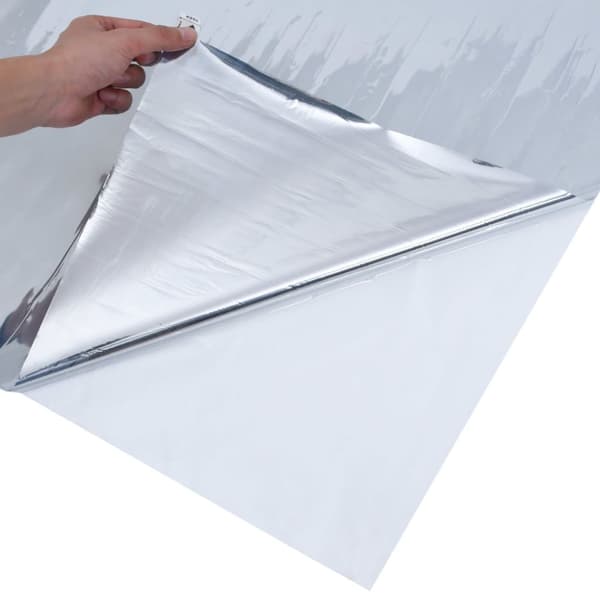 Fönsterfilm statisk reflektiv effekt silver 45x2000 cm PVC