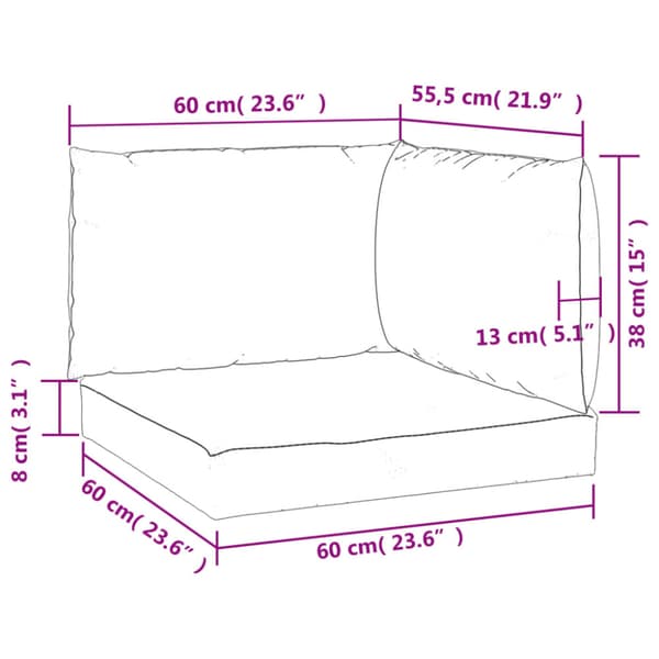Palldynor 3 st beige oxfordtyg