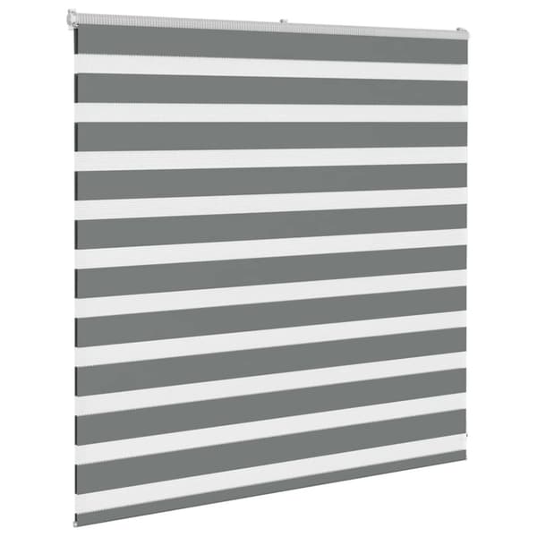 Rullgardin zebra mörkgrå 140x100 cm tyg bredd 135,9cm polyester