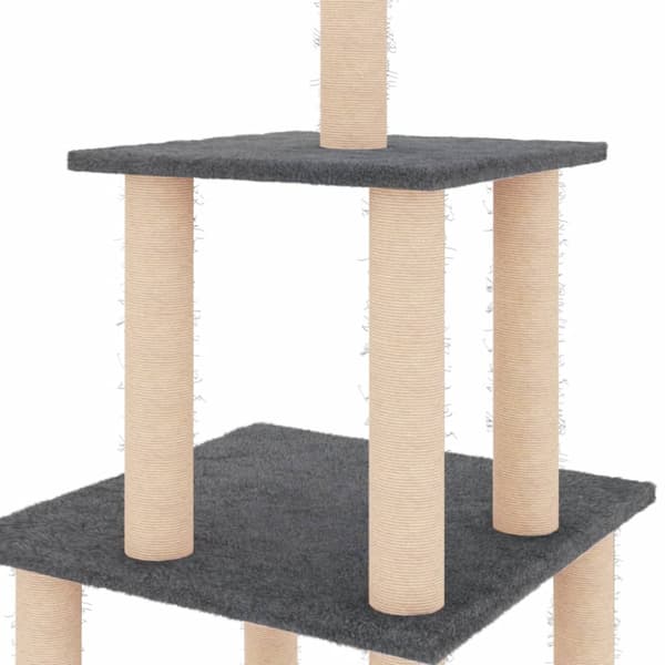 Klösträd med sisalpelare mörkgrå 111 cm