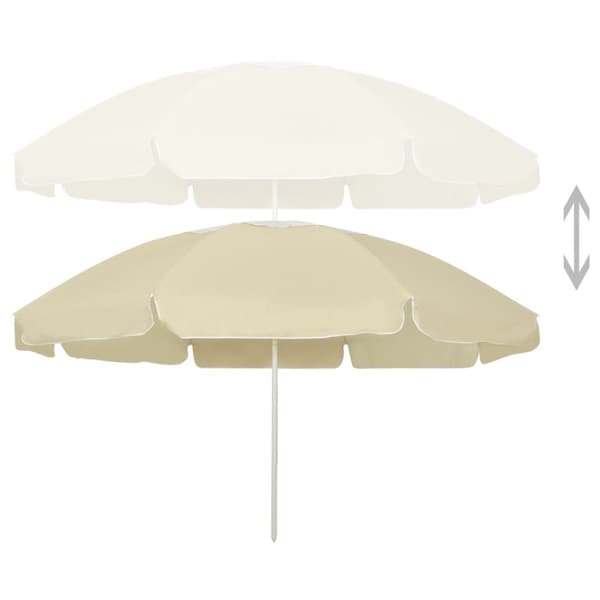 Strandparasoll sandgul 240 cm