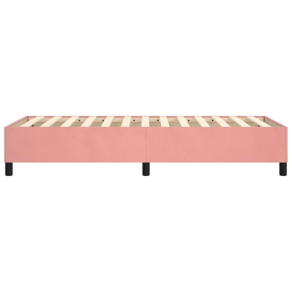 Boxspring-sängram rosa 100x200 cm sammet