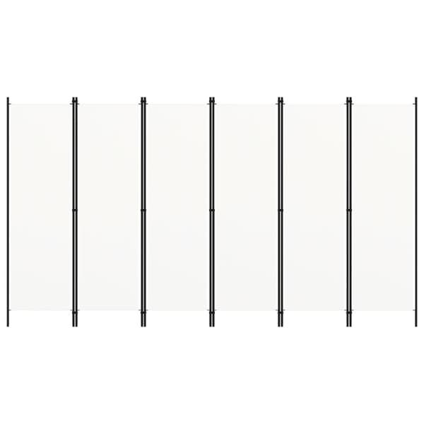 Rumsavdelare 6 paneler vit 300x180 cm