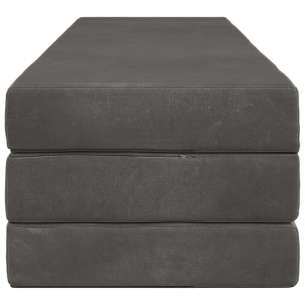 Fällbar Soffbed 180 x 67 x 45 cm Mörkgrå