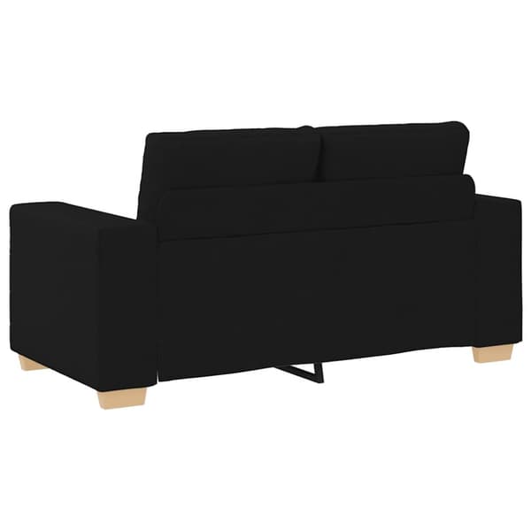 Loveseat soffa svart 160x77x82 cm tyg