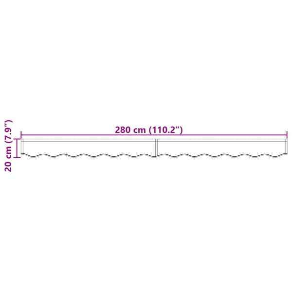 Markisvalance Vit 280 x 20 cm Kanvas