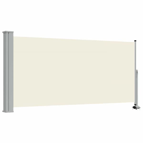 Infällbar sidomarkis 120 x 300 cm gräddvit