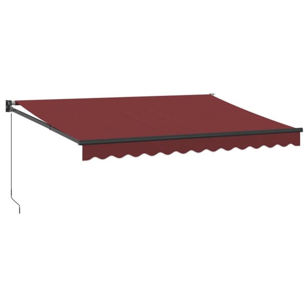 Markis manuellt infällbar vinröd 350x250 cm
