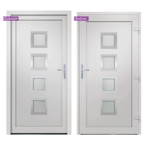 Ytterdörr vit 88x200 cm PVC