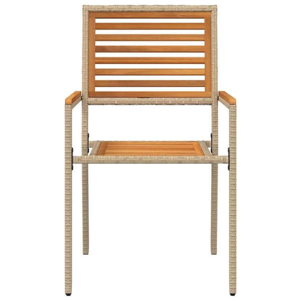 Trädgårds stapelbara stolar 4 pcs Brun och beige