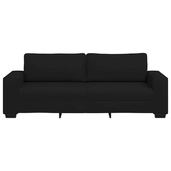 3-sitssoffa svart 220x77x82 cm tyg