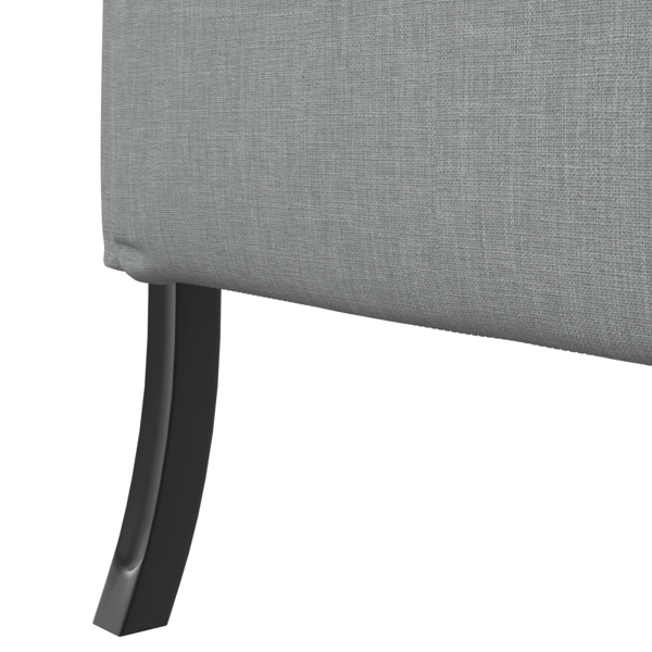 Hög Ryggsoffa 101cm Ljusgrå tyg