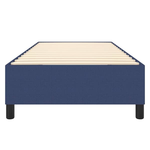 Boxspring-sängram blå 90x200cm tyg