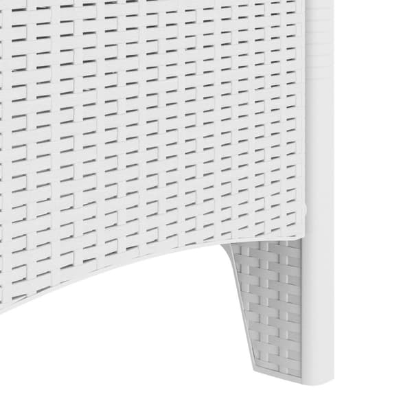 Trädgård Stol med kudde 2 pcs Vit 53 x 49 x 85 cm Polypropylen