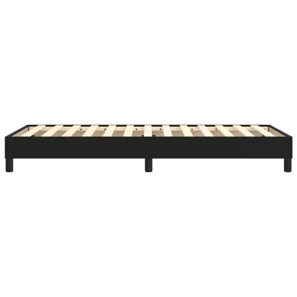 Boxspring-sängram svart 90x200 cm konstläder